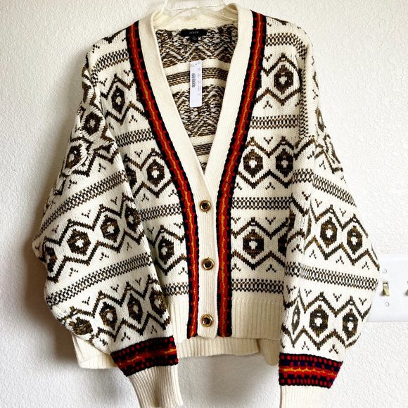 knitted navy cardigan